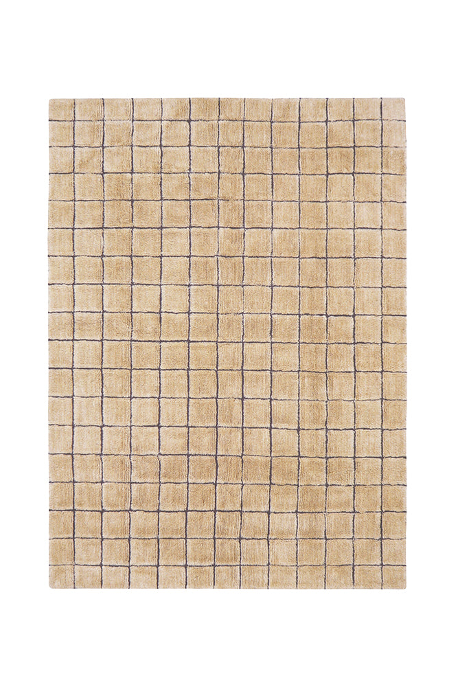 Wool Area Rug Mosaic Amber