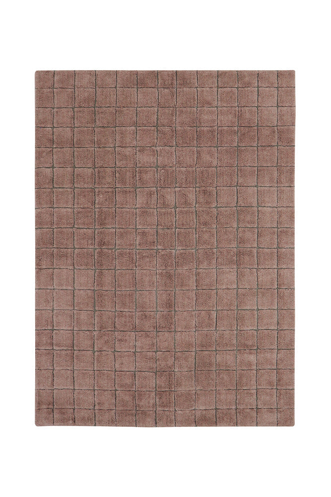 Wool Area Rug Mosaic Quartz