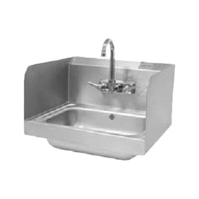 Advance Tabco 7-PS-15 – Welded Side Splash, 12″H, both sides, for hand sinks with 14″ x 10″ bowl