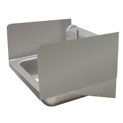 Advance Tabco 7-PS-15E – Welded Side Splash, 12″H, both sides, for hand sinks with 16″ x 14″ bowl