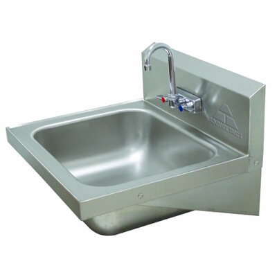 Advance Tabco 7-PS-49 – Hand Sink, wall mounted, 16″W x 14″D x 8″H, gooseneck faucet