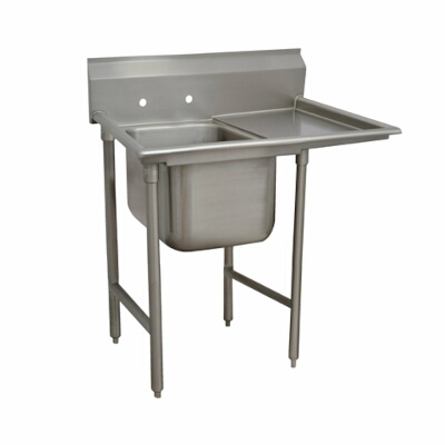 Advance Tabco 9-21-20-24R – One Compartment Sink, with right drainboard, overall 28″ F/B x 52″ L/R