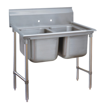 Advance Tabco 9-22-40 – Two Compartment Sink, overall 28″ F/B x 54″ L/R