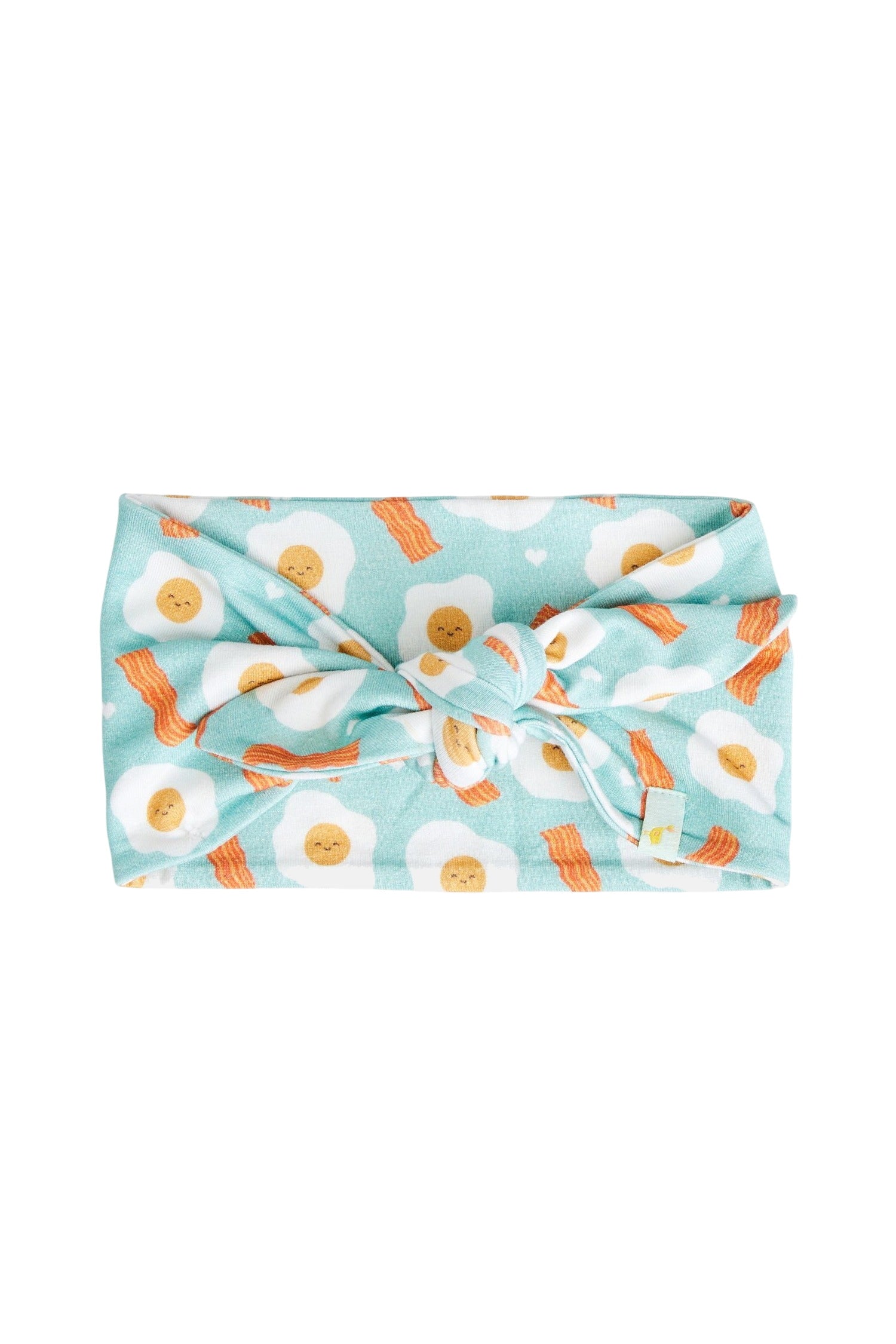 Bow Headband – Bacon & Eggs Blue