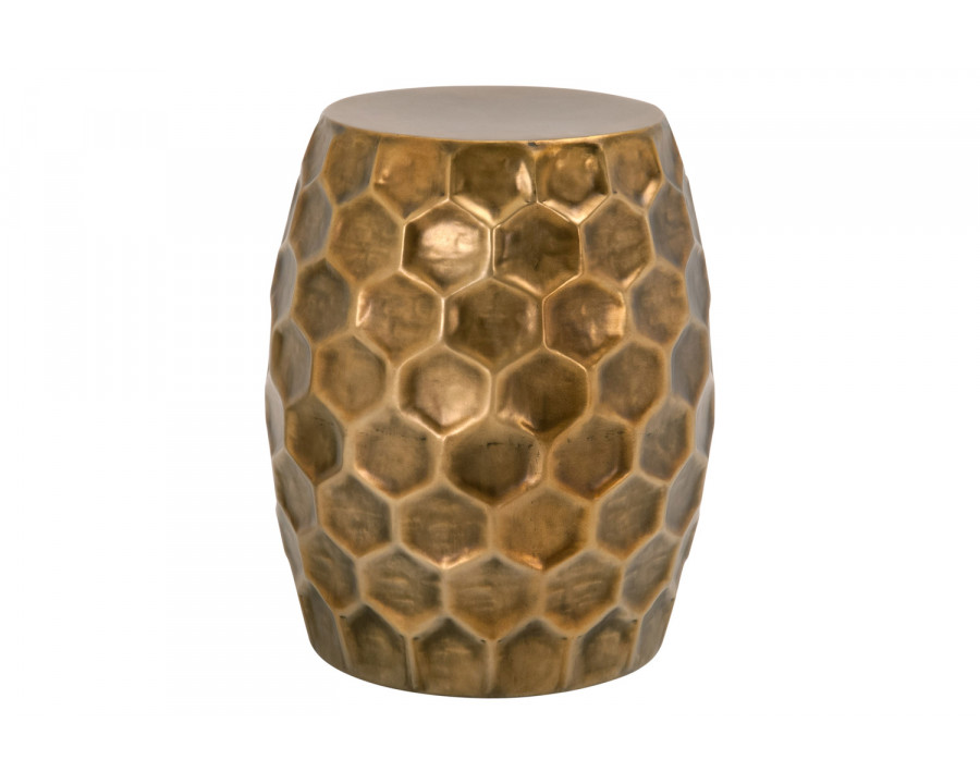 Essentials – Lotus Hive End Table in Distressed Bronze