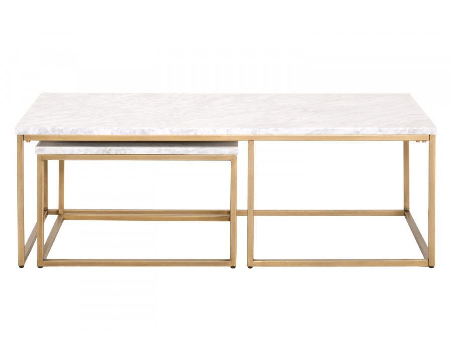 Essentials – Traditions Carrera Nesting Coffee Table in Brushed Gold