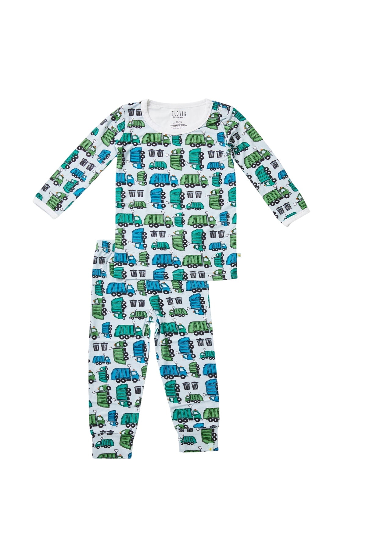 Long Sleeve Pajama Set – Garbage Trucks