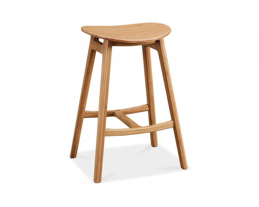 Greenington – Skol Bar Height Stool Set of 2 in Caramelized, Bamboo