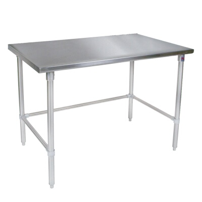 John Boos ST6-48144SBK – Work Table, 144″ x 48″D, 16/300 flat top, stainless steel legs