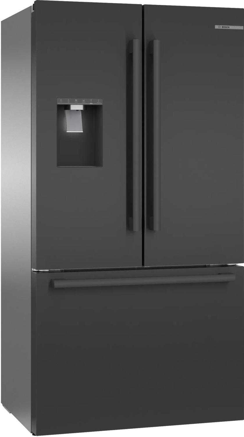 500 Series French Door Bottom Mount Refrigerator 36″ Black Stainless Steel