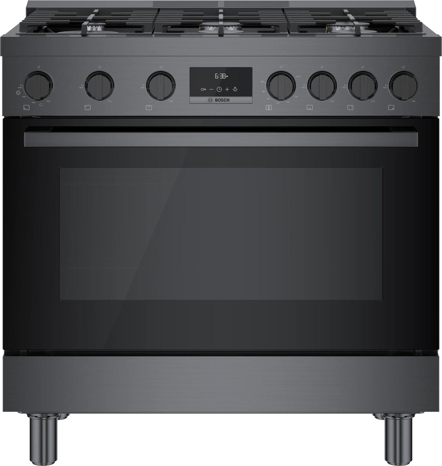 800 Series Gas Freestanding Range 36″ Black Stainless Steel