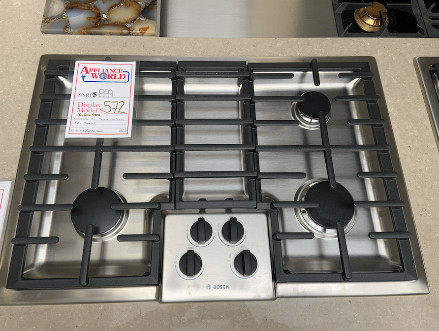 500 Series, 30″ Gas Cooktop, 4 Burners, Stainless Steel