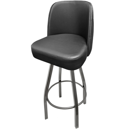 Oak Street SL8136-CCS – Swivel Bar Stool, upholstered tufted back & bucket seat