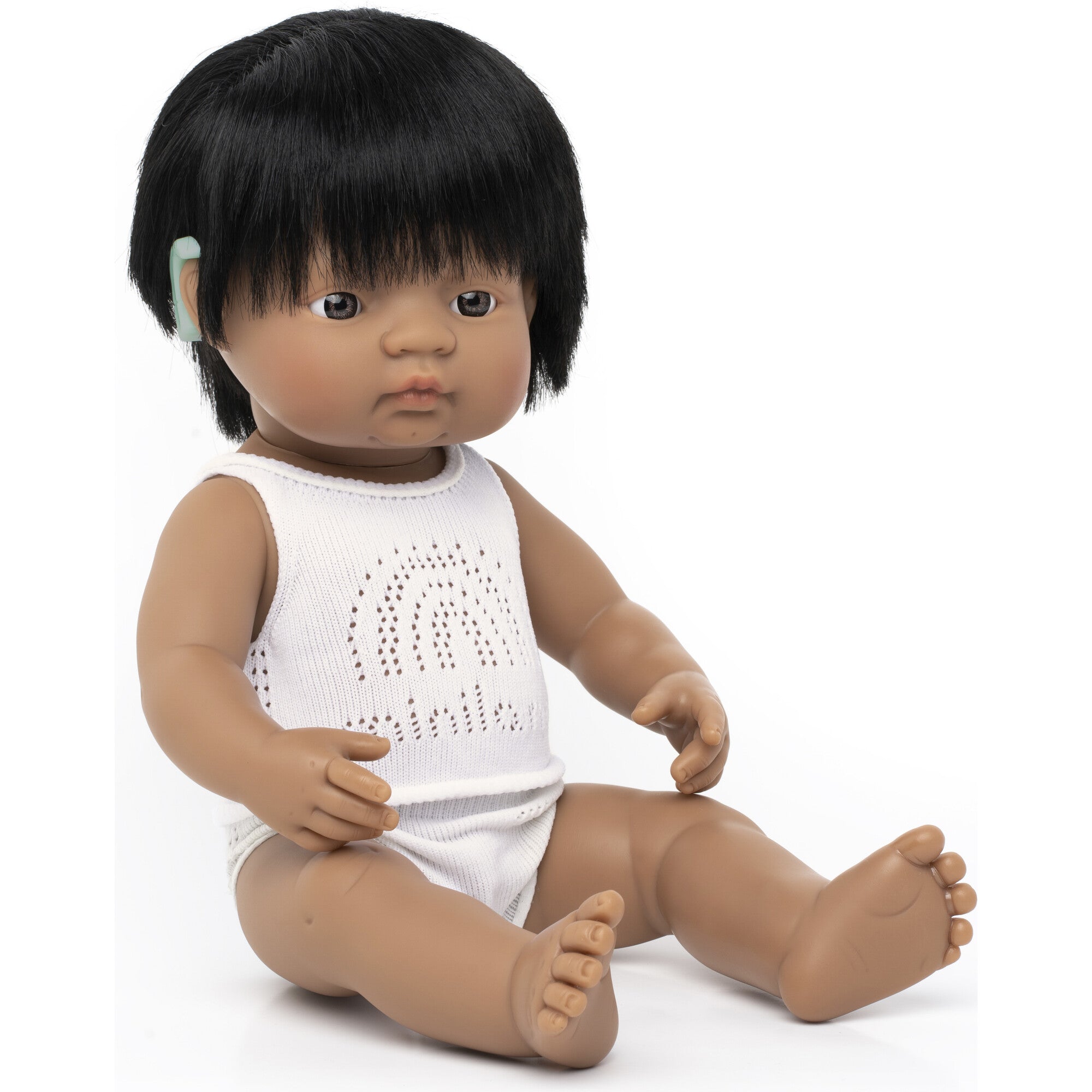 Hispanic Baby Doll | Boy with Cochlear Implant 15″