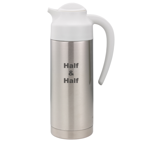 Service Ideas S2SN100HHETWHT – Vacuum Creamer, 1 liter, 3-1/2″ x 6″ x 11-1/2″, “Half & Half” etched on side