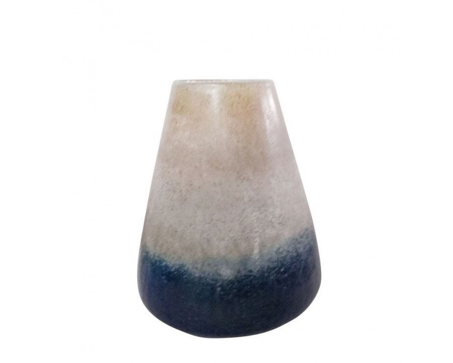 Sagebrook – 11″ Glass Tri-Color Vase in Multi