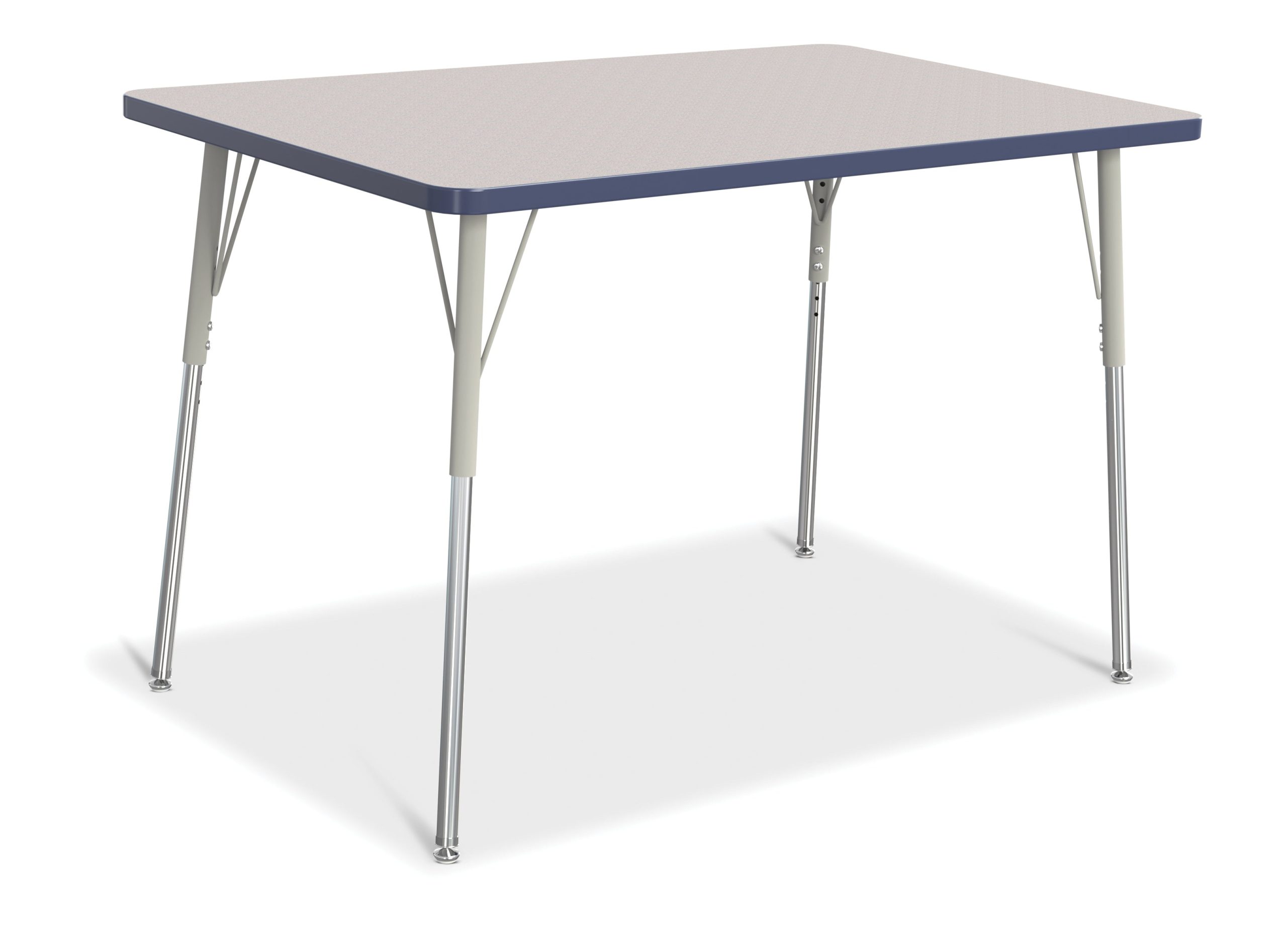 Berries Rectangle Activity Table – 30″ X 48″, A-height – Gray/Navy/Gray