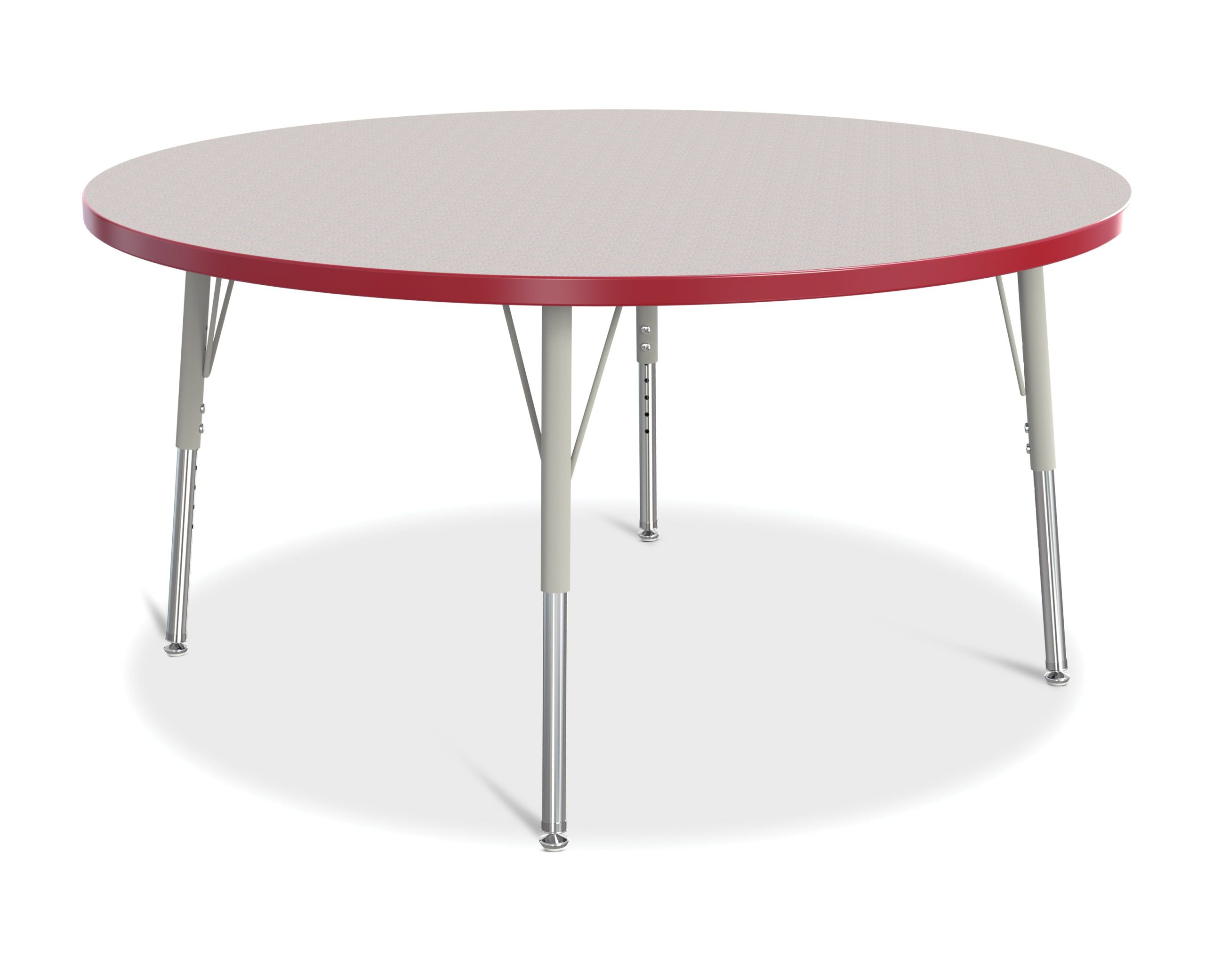 Berries Round Activity Table – 48″ Diameter, E-height – Gray/Red/Gray