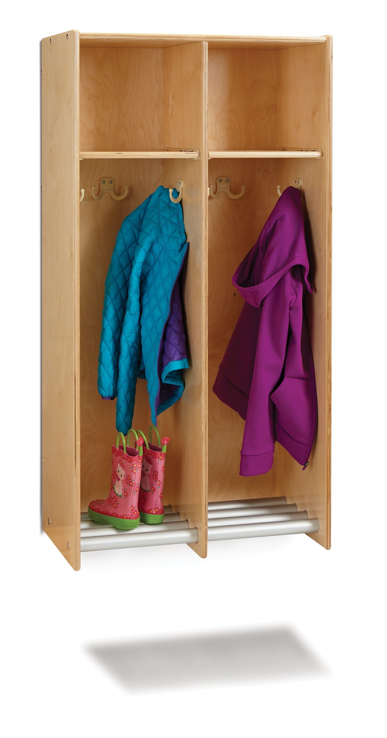 Jonti-Craft 2 Section Hanging Locker – without Tubs