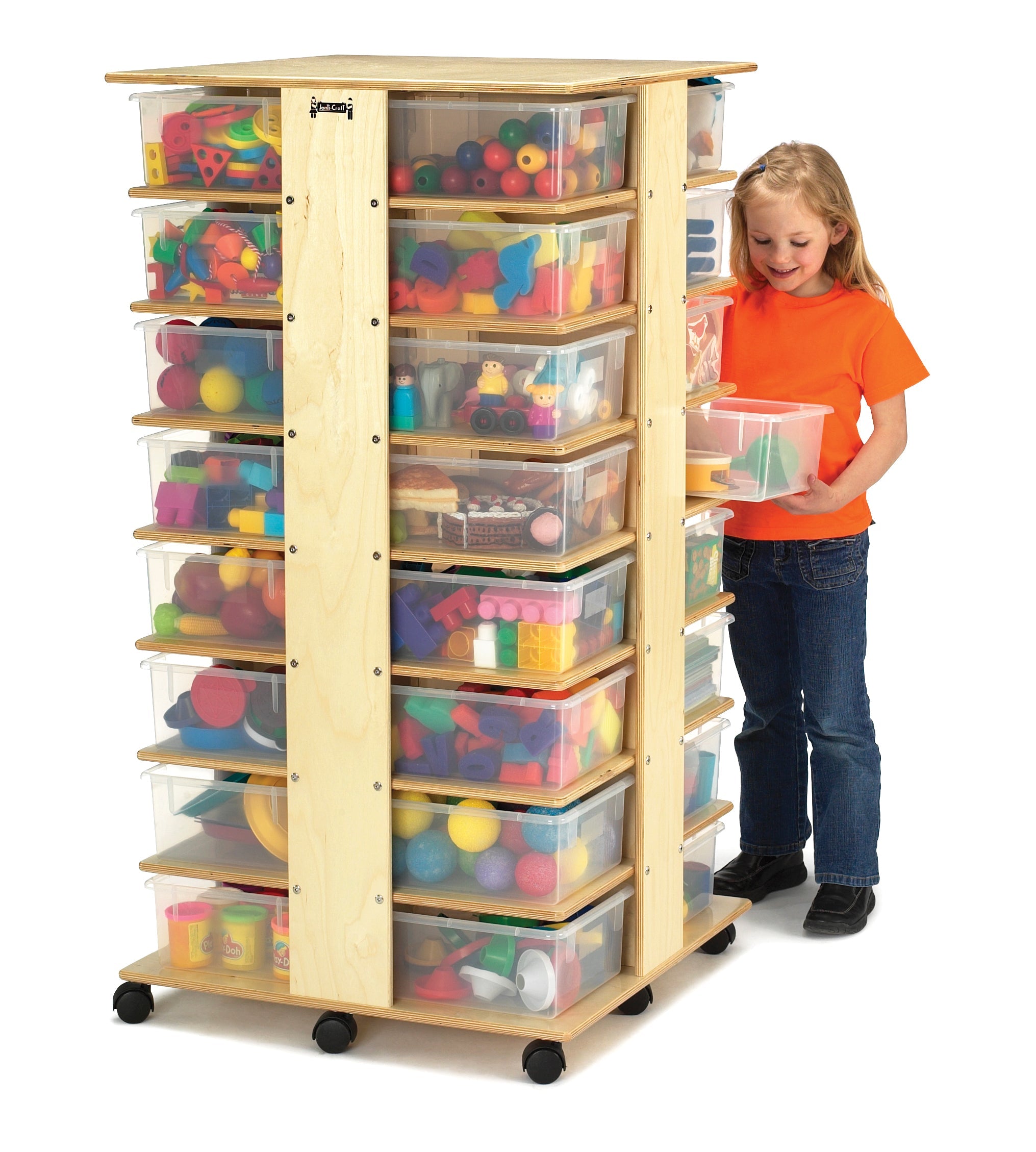 Jonti-Craft 32 Tub Tower – with Clear Tubs