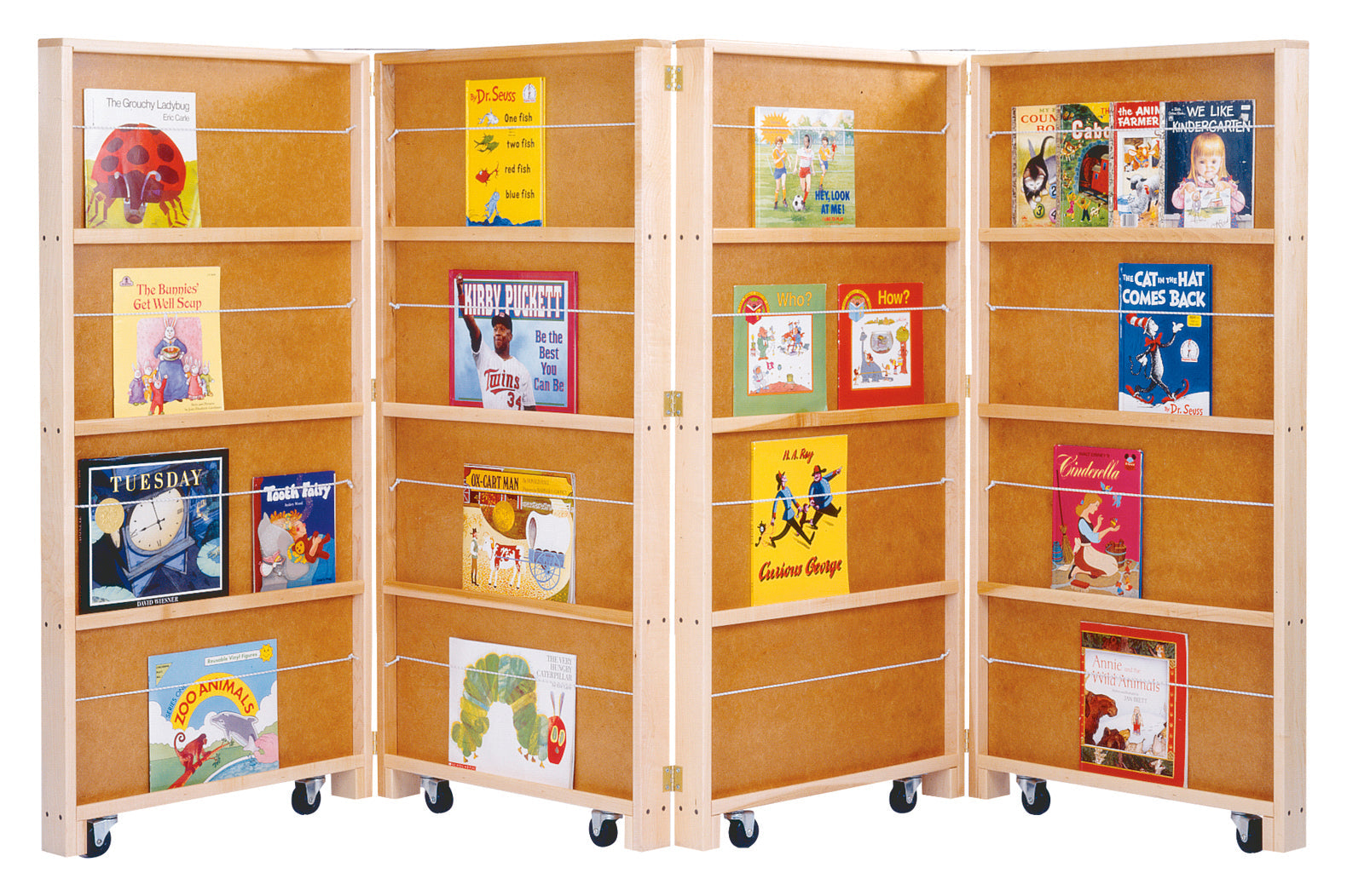 Jonti-Craft Mobile Library Bookcase – 4 Sections