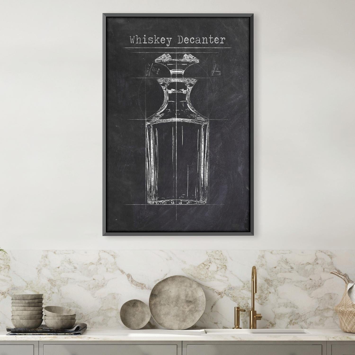 Sketched Whiskey Canvas