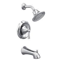 Moen T4503 Wynford Bath and Shower Faucet with Posi-Temp Pressure Balanced Trim in Chrome