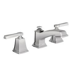 Moen T6220 Boardwalk Widespread Bathroom Faucet with Metal Pop-Up Drain Assembly in Chrome