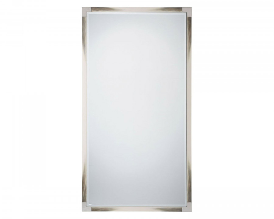 Theodore Alexander – Cutting Edge Floor Mirror in Longhorn White