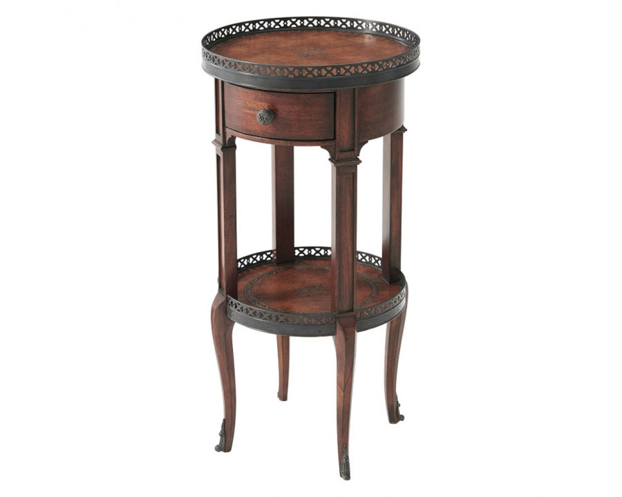 Theodore Alexander – Walnut Circle Accent Table