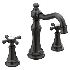 MOEN TS42114BL Weymouth  Two-Handle Bathroom Faucet In Matte Black