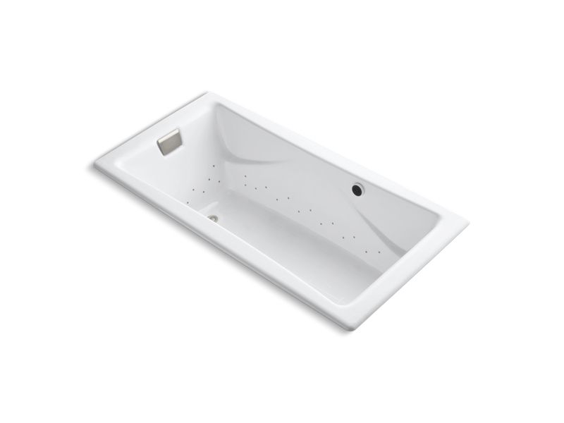 KOHLER 865-GHBN Tea-for-Two 71-3/4″ x 36″ Heated BubbleMassage air bath