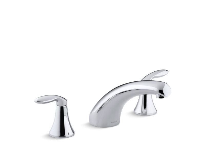 KOHLER K-T15290-4 Coralais Deck-mount bath faucet trim with 8″ spout and lever handles, valve not included