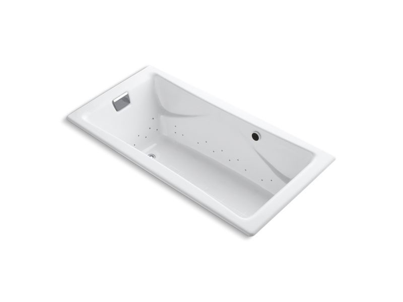 KOHLER 865-GHCP Tea-for-Two 71-3/4″ x 36″ Heated BubbleMassage air bath