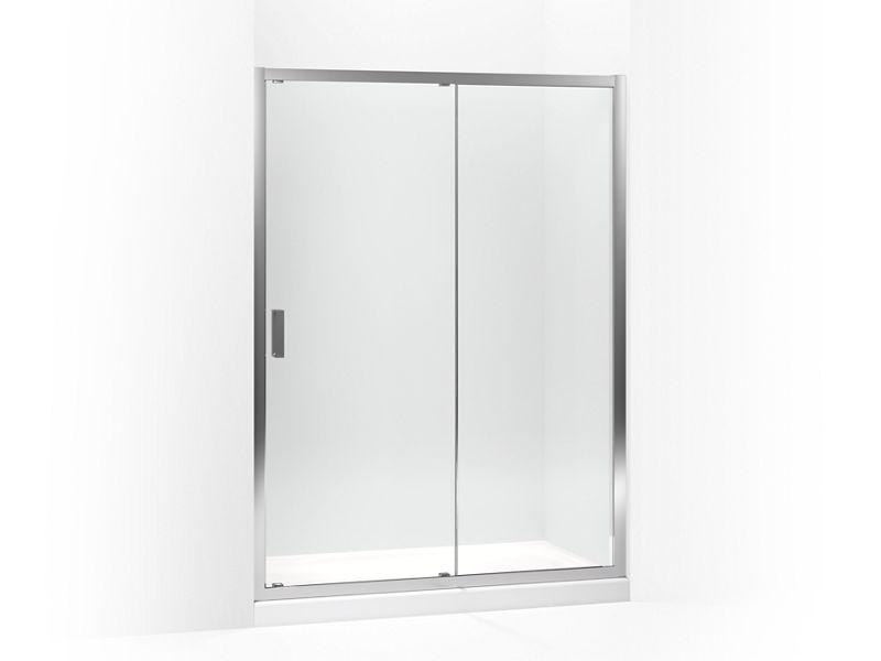 KOHLER K-706147-L Aerie sliding shower door, 74-7/8″H x 60″W with 5/16″ thick Crystal Clear glass in Bright Polished Silver