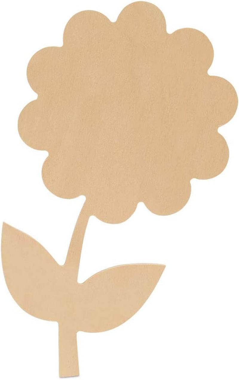 Wood Flower Cutouts, 12-Inch X 6.5-Inch, Pack of 1 Unfinished Wood Cutout for Painting, Spring Craft