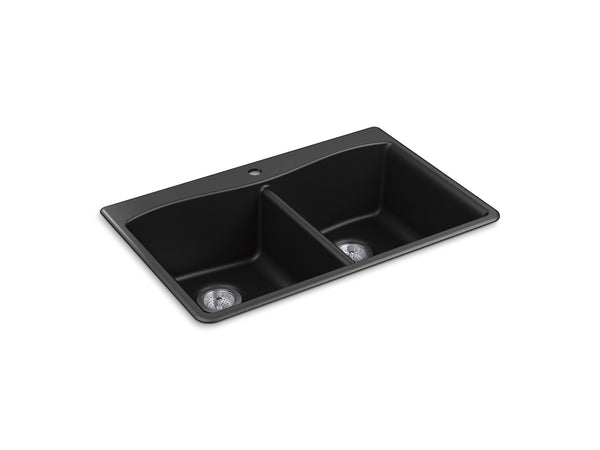 Kennon® 33″ Top-/Undermount Double-Bowl Kitchen Sink